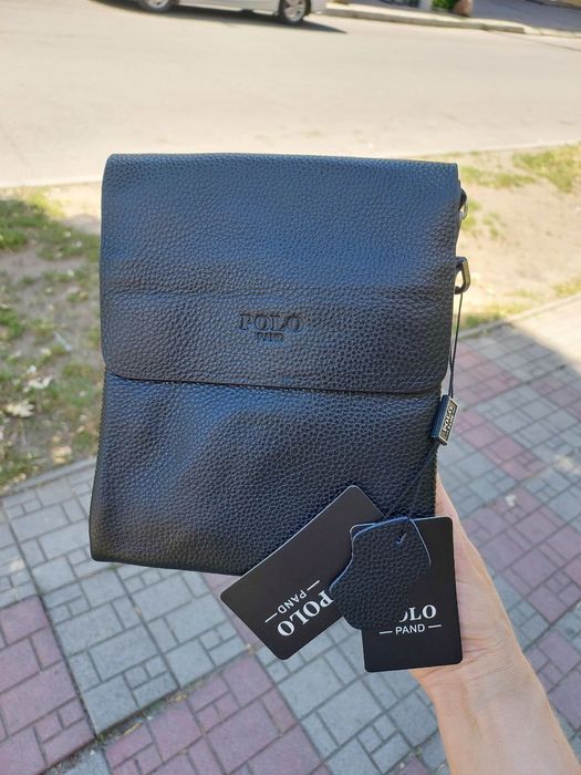 Сумка чоловіча Polo шкіряна мужская кожаная через плече клатч барсетка