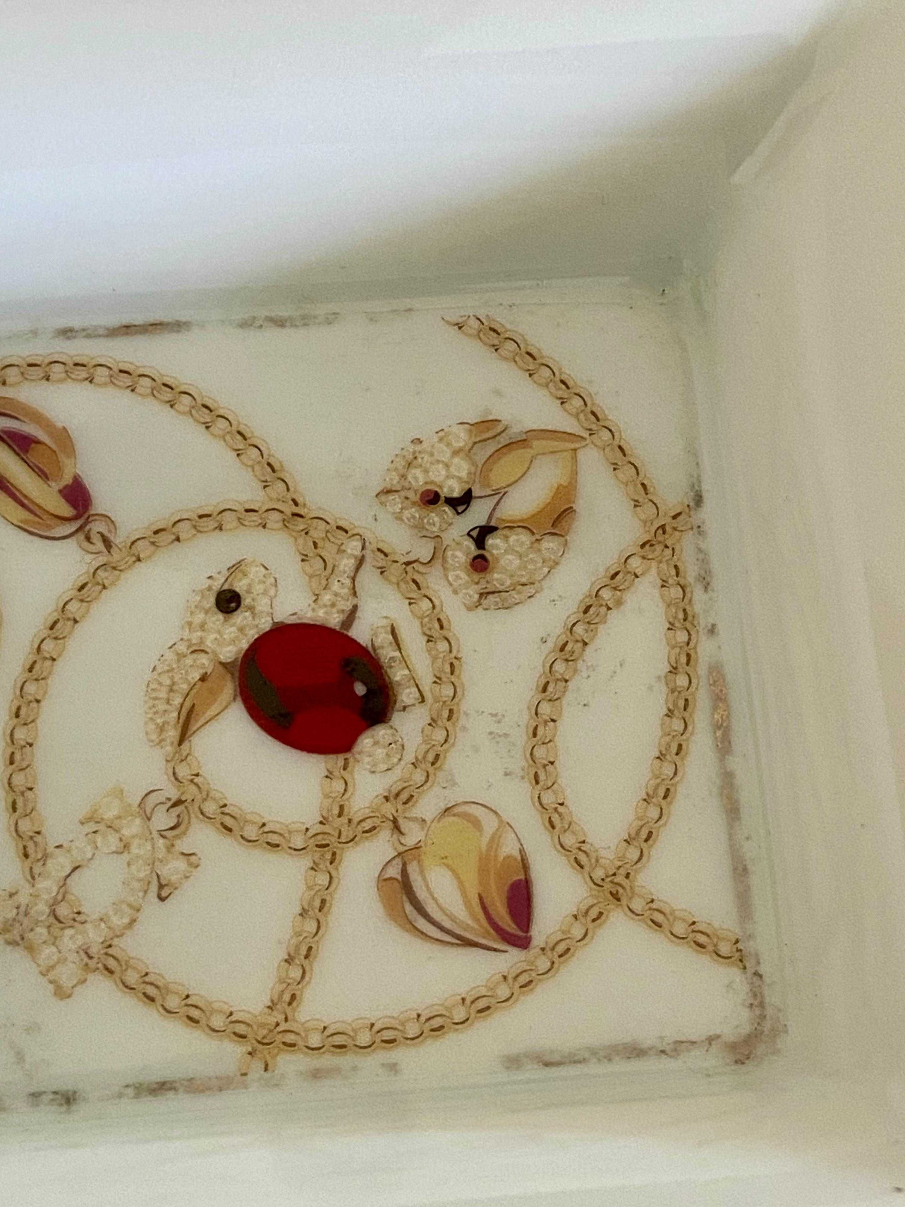 Cinzeiro Cartier x Limoges França em Porcelana Branca