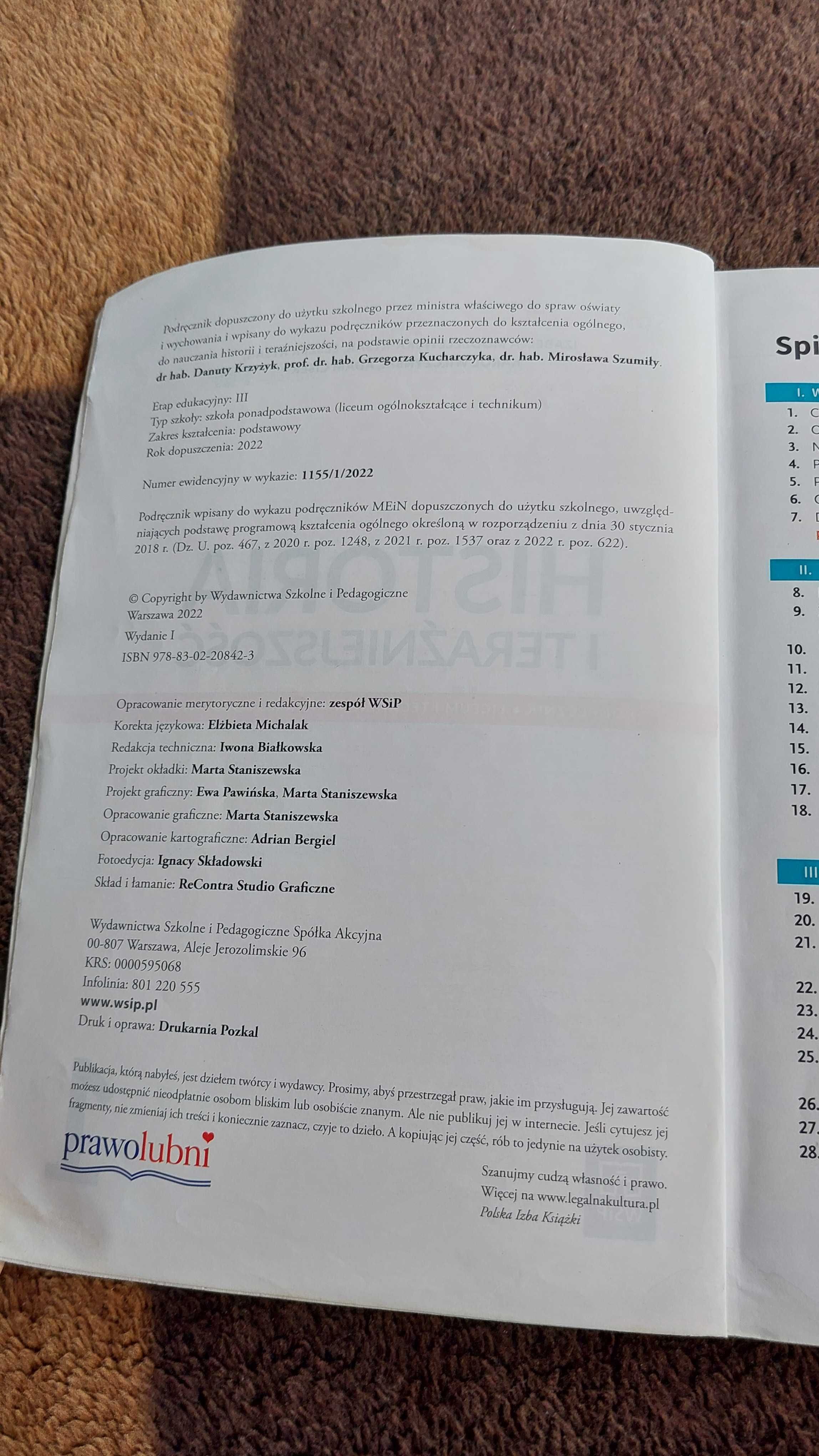 Podręcznik - Historia i Teraźniejszość WSIP - Klasa 1 Liceum/Technikum