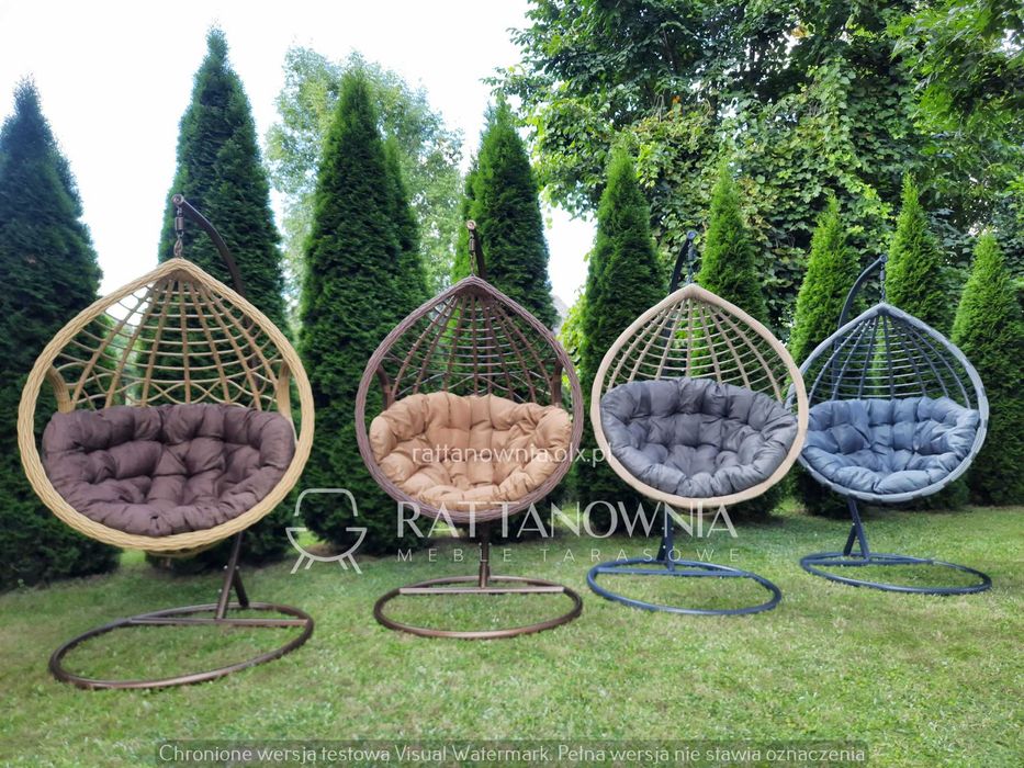 Fotel Wiszący Bujany Kokon XXL Bujak Ogrodowy WYPRZEDAŻ powyżej -30%