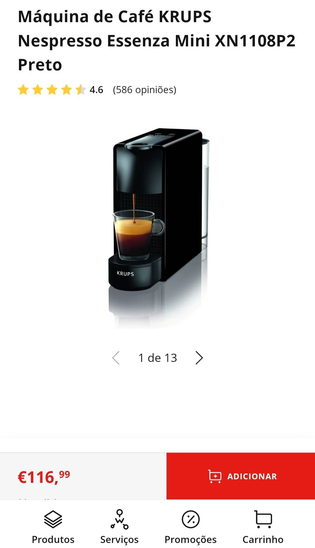 Máquina de café Nespresso Krups