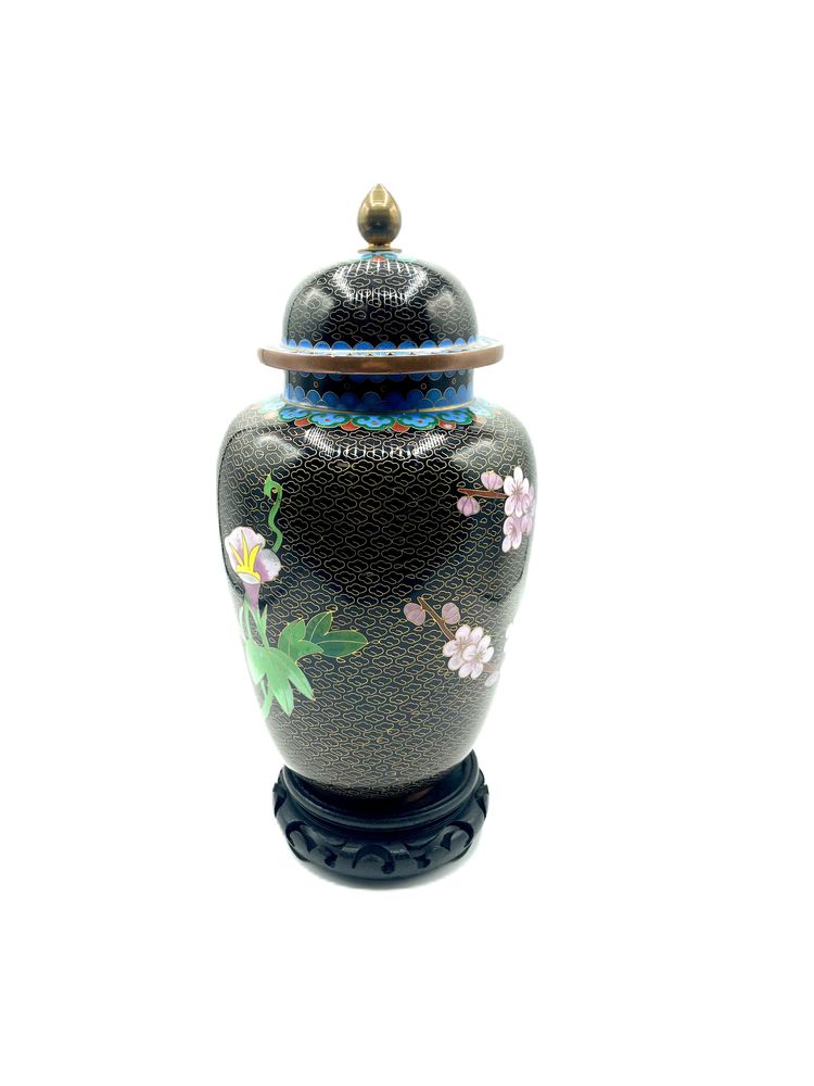 Grande jarra, pote cloisonné antigo