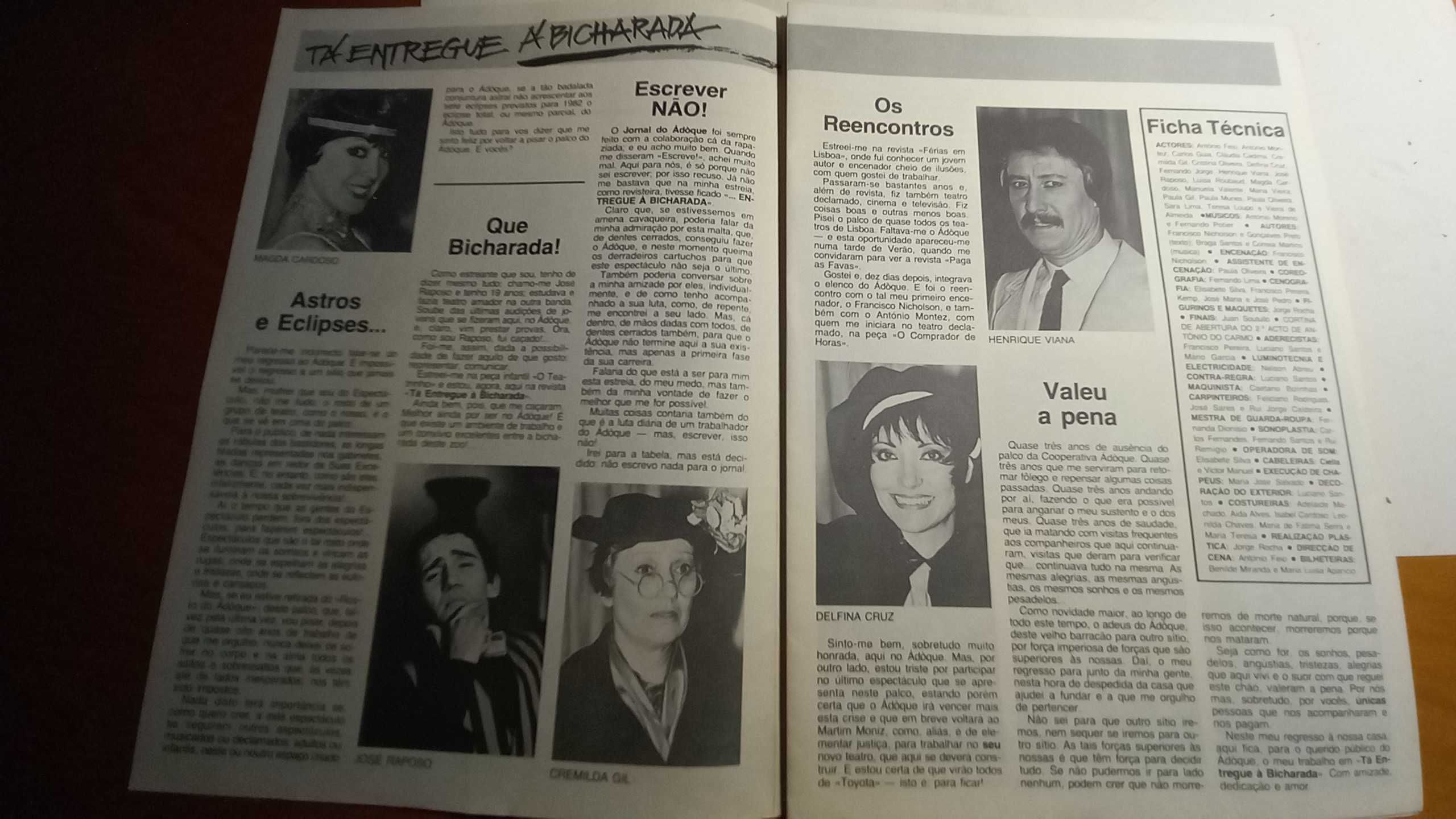 Folhetos de teatro anos 70/80 II+folh. Manhã Submersa