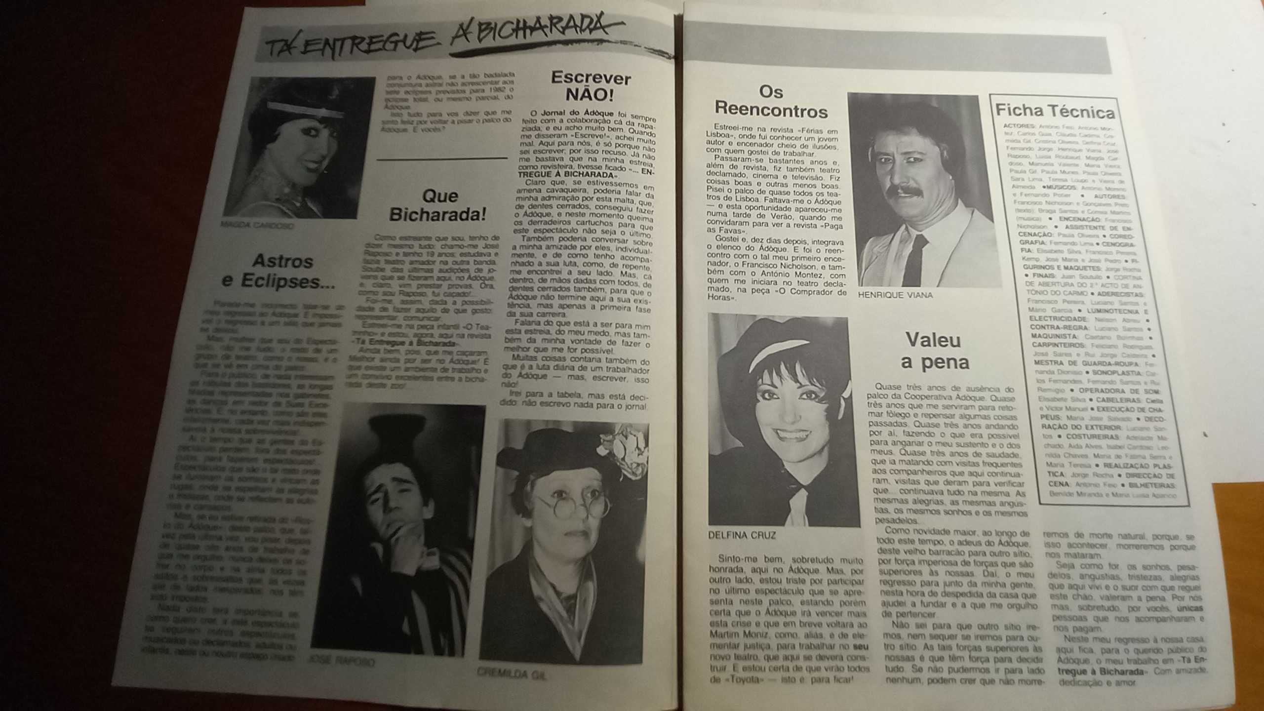 Folhetos de teatro anos 70/80 II+folh. Manhã Submersa