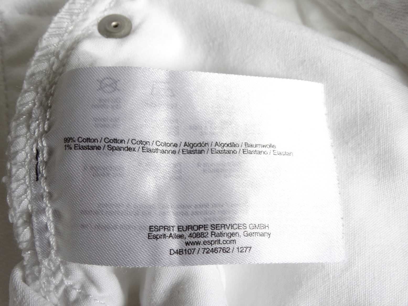 Białe jeansy spodnie Edc by Esprit rozm. 36 niski stan biodrówki