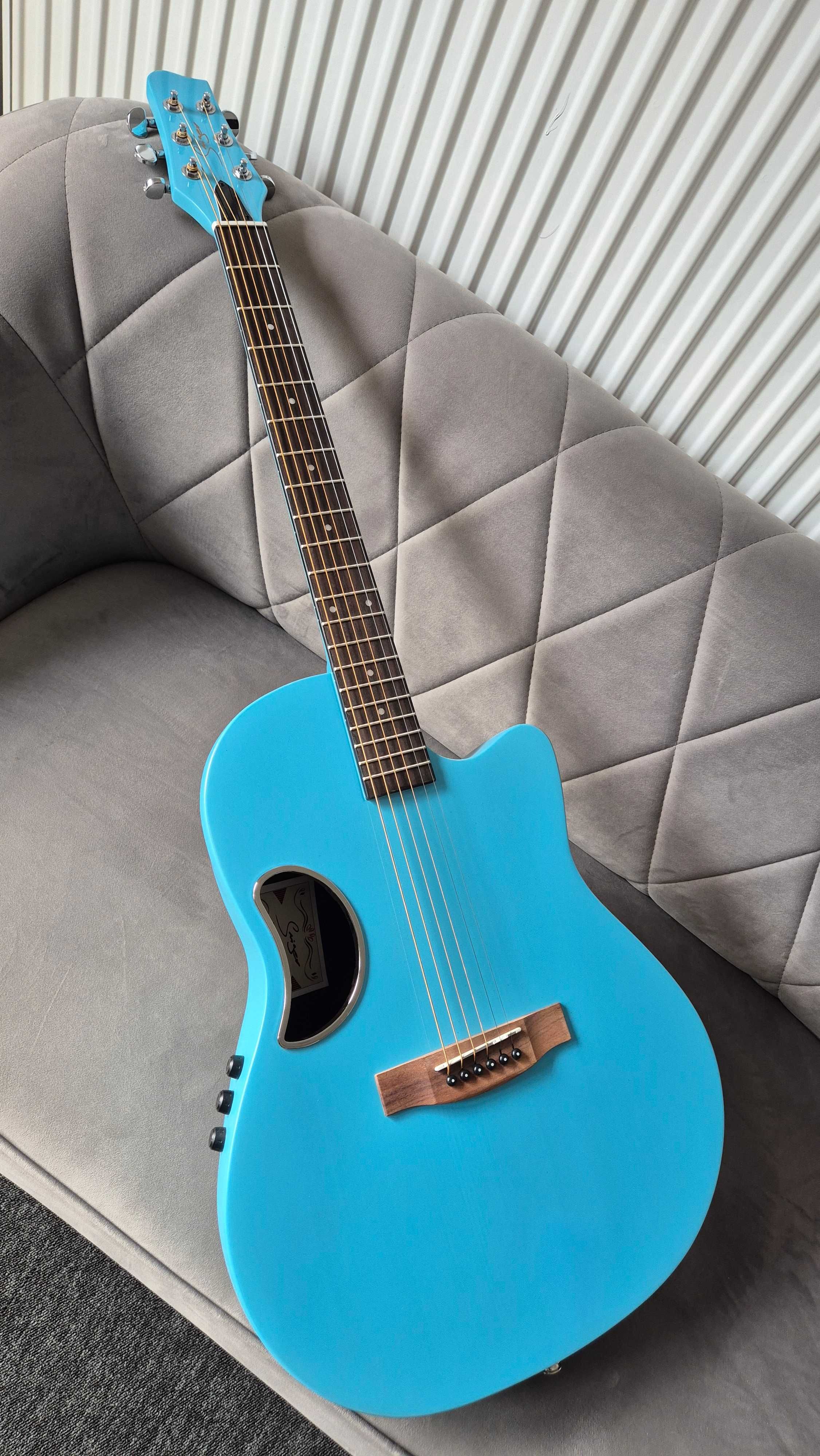 Gitara elektroakustyczna Smiger - niebieska