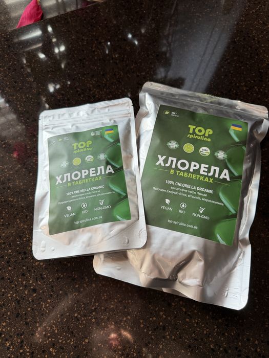 Хлорела в таблетках - 500 г  та 100г