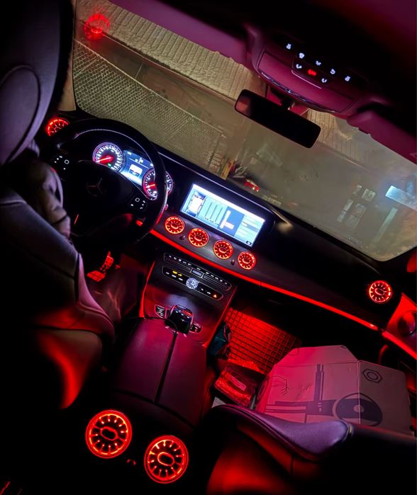 Дефлектори повітреходи W213 Ambient Light 64 кольори Mercedes-Benz