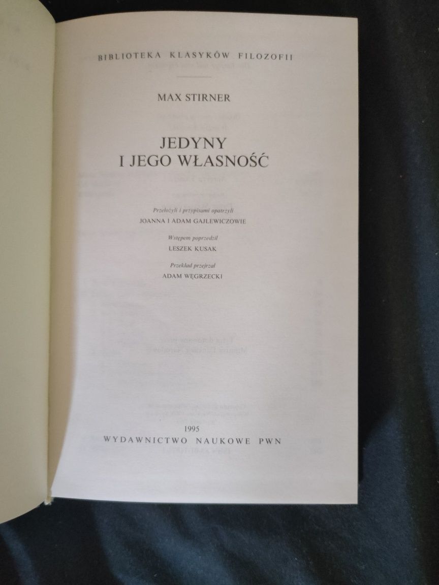 Jedyny i jego własność. Stirner