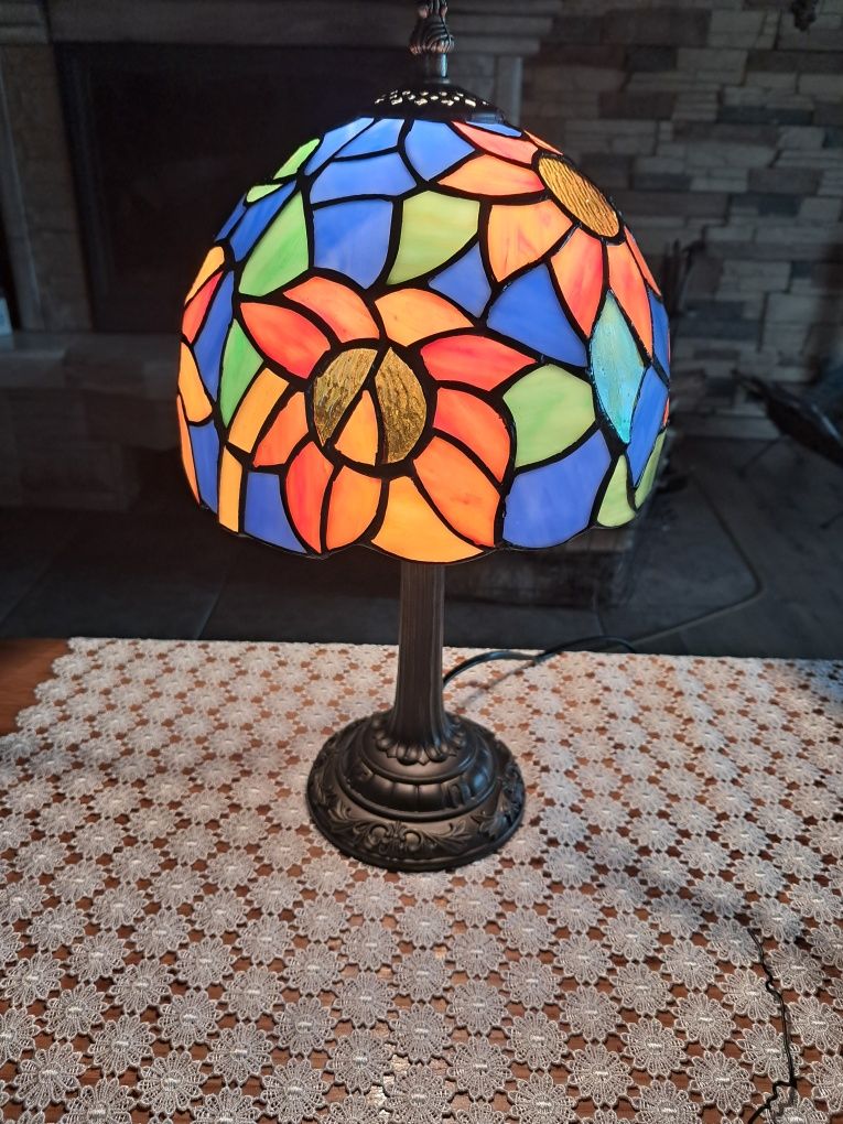 Lampka nocna Lampa witrażowa w stylu tiffany lamps witraż old money