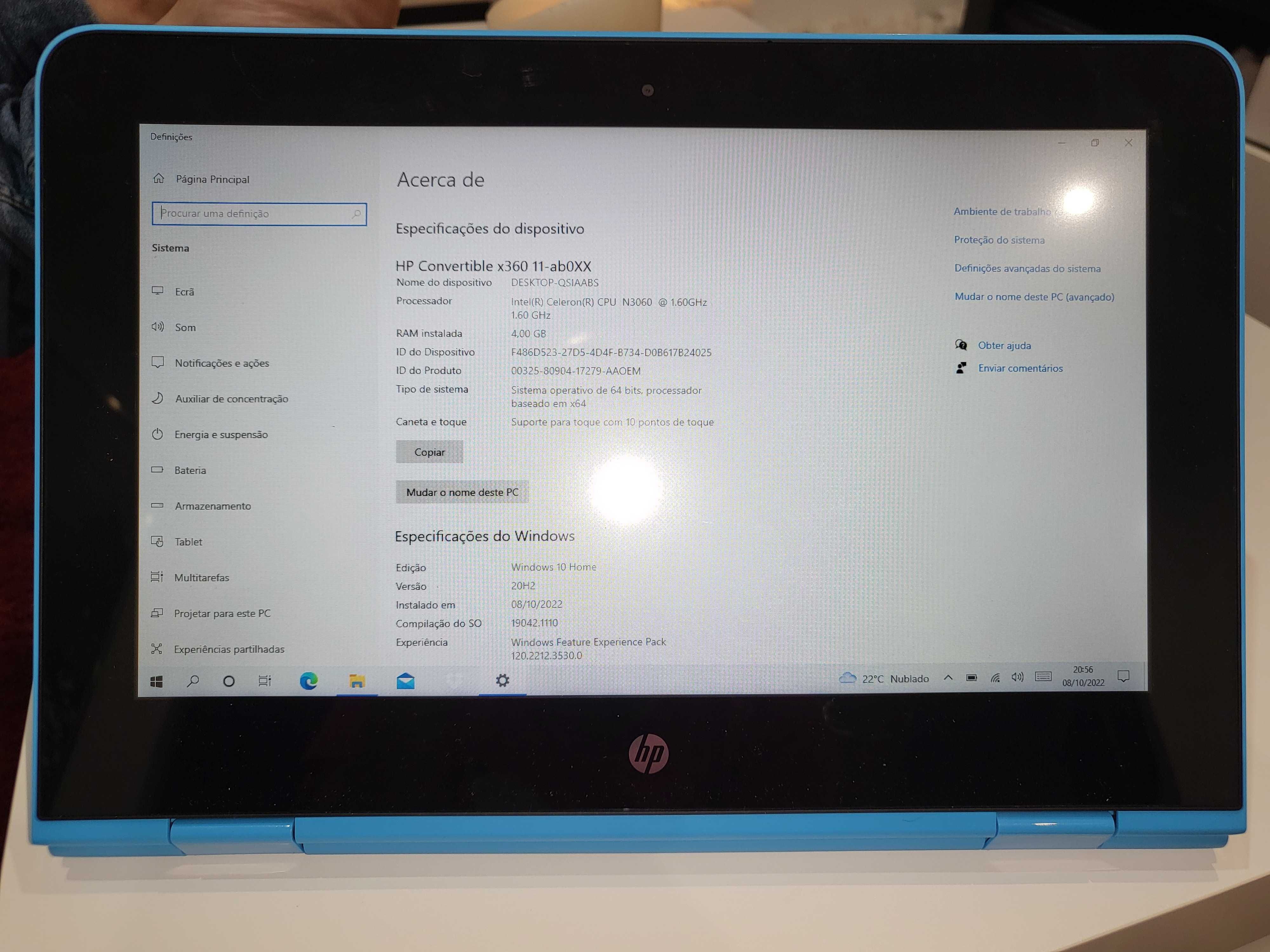 HP Convertivel X360 11-AB0XX Touch Screen