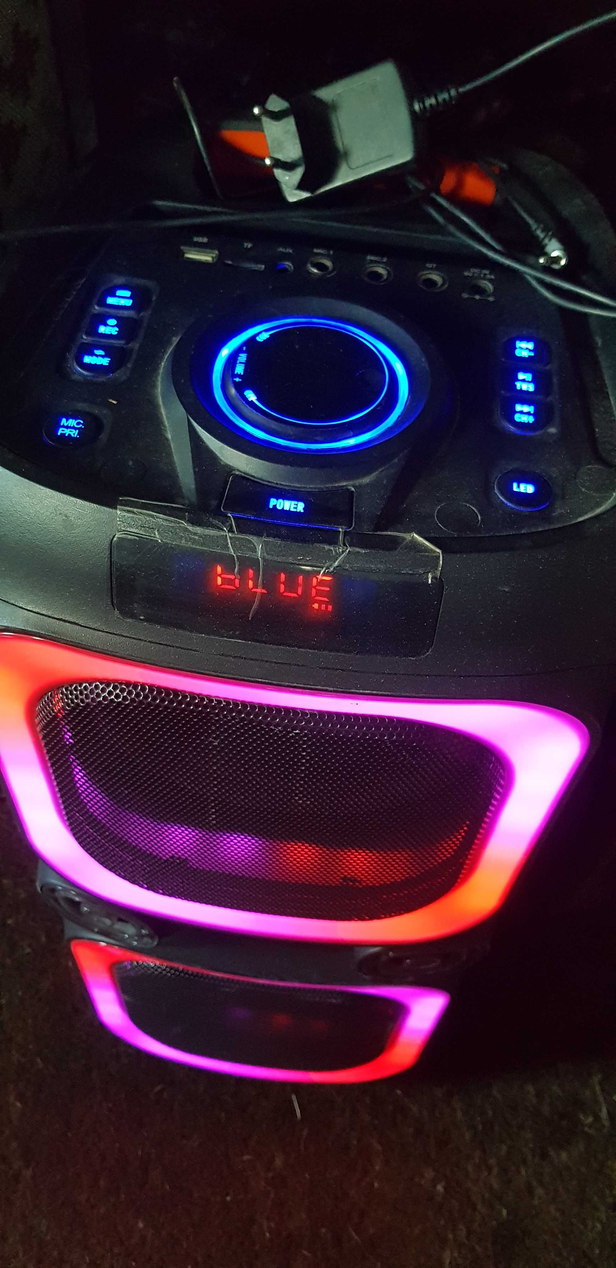 Coluna USB som luz bluetooth