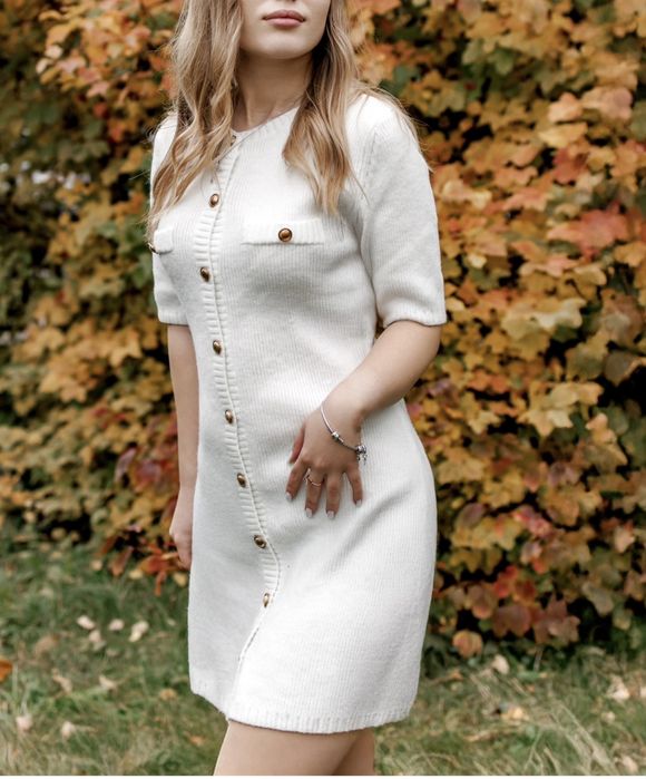 Біле трендове плаття сукня S-M