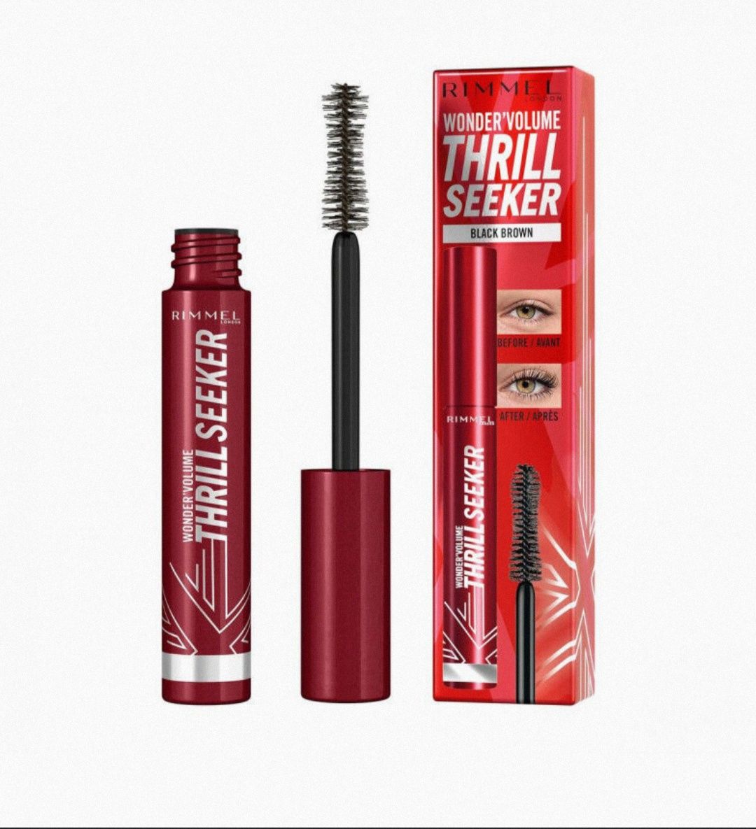 rimmel wonder'volume thrill seeker tusz do rzęs - black brown 8ml