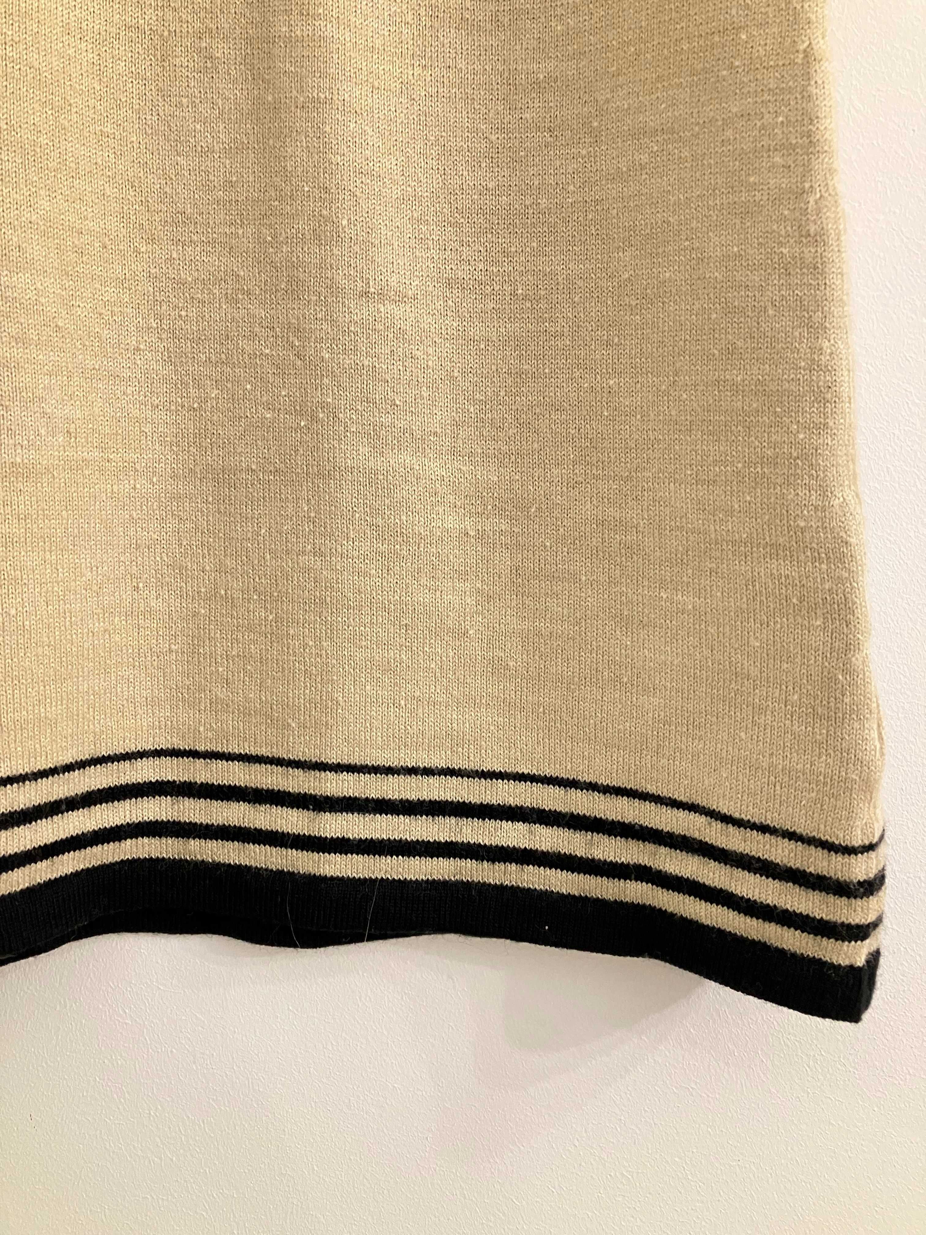 Wełniana beżowa bluzka oldmoney Your 6th Sense wełna merino