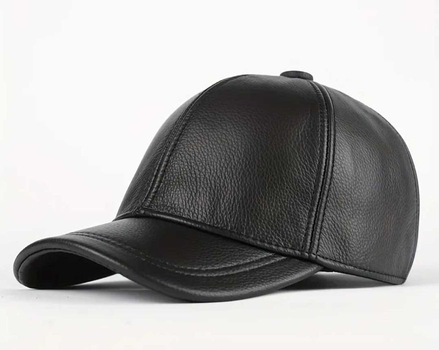 Кепка ,  Бейсболка  новая  Кожаная