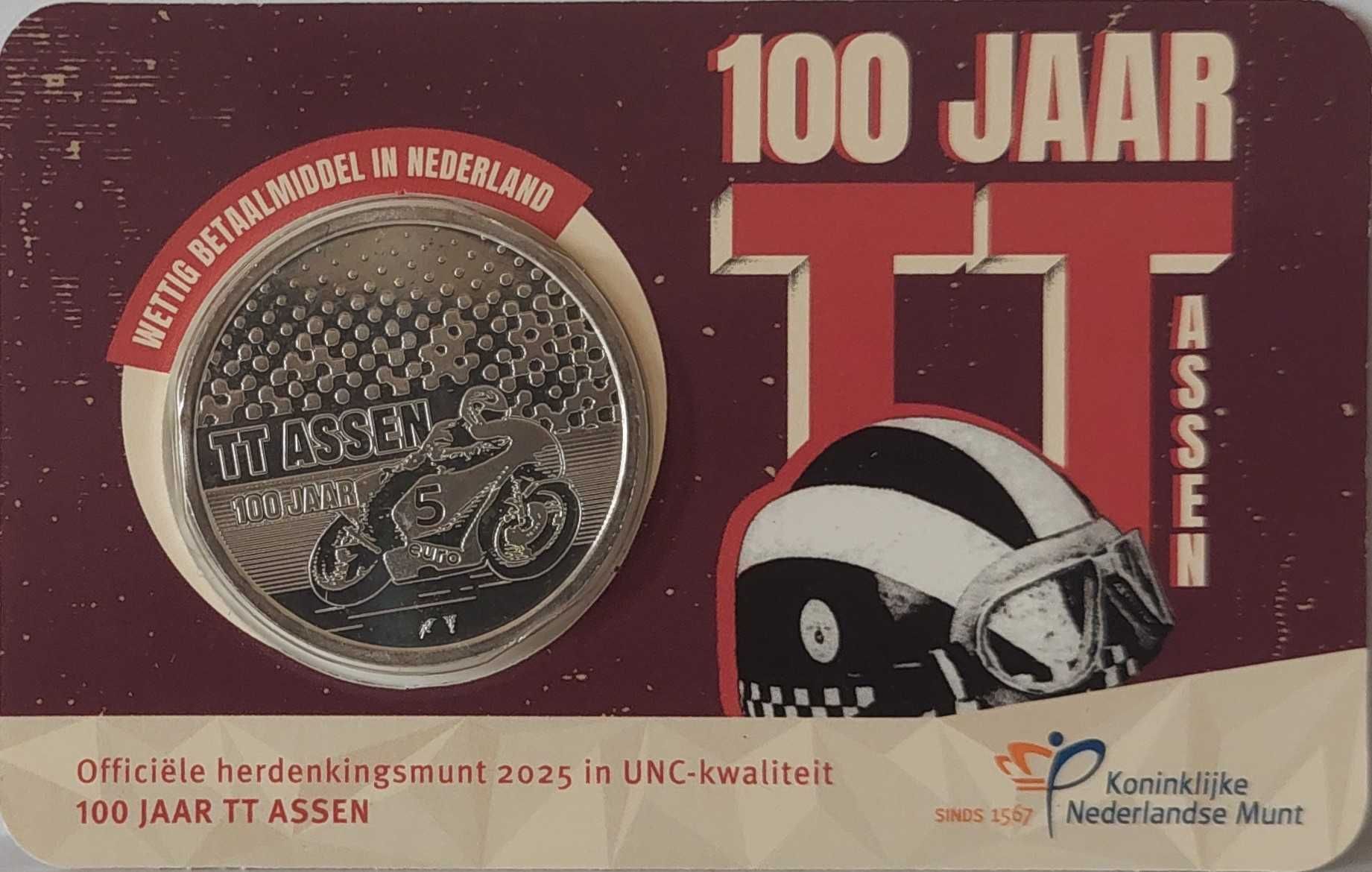 Moeda 5 € Prata - 100º Aniversário - Circuito TT Assen
