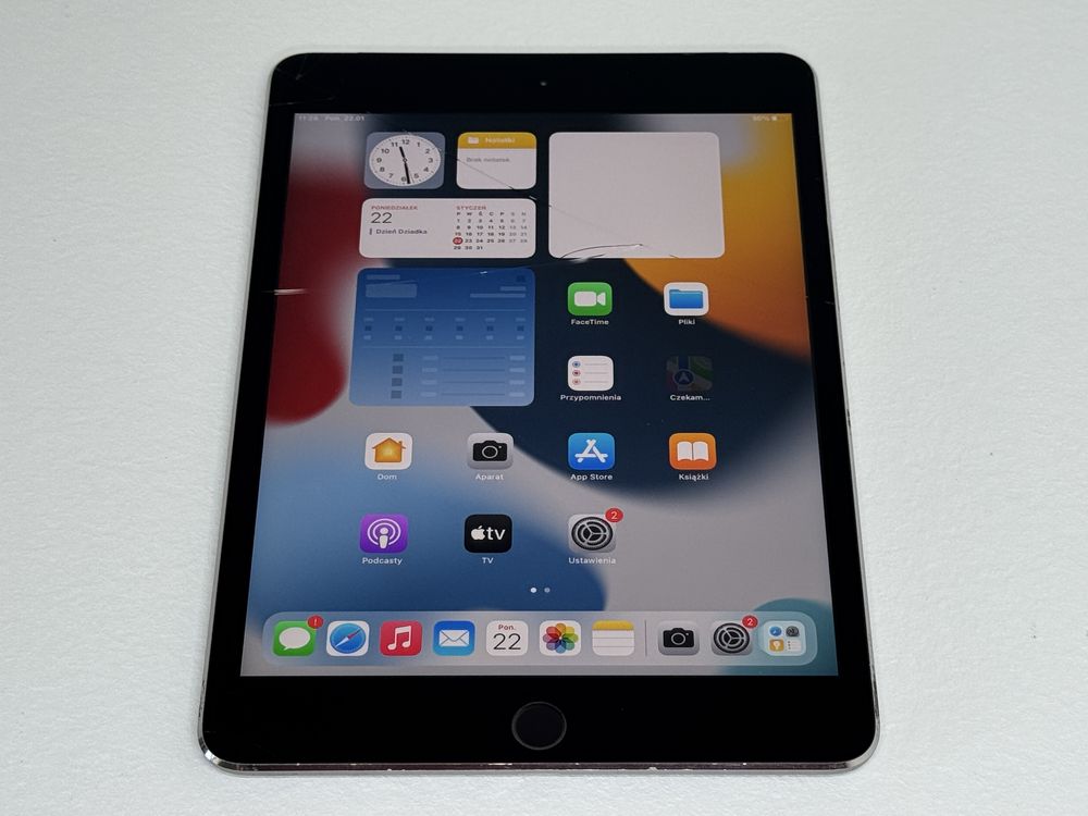 iPad mini 4 64GB (A1550) - Cellular (LTE) - pęknięty - faktura VAT 23%