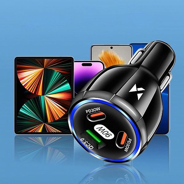 Ładowarka samochodowa Wozinsky Wccca 2x Usb-c 1x Usb-a 90w Pd Qc - cza