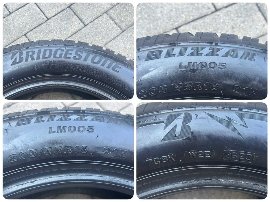 2X OPONY ZIMOWE 205/55R16 91H Bridgestone Blizzak LM005 8.3MM 2023R