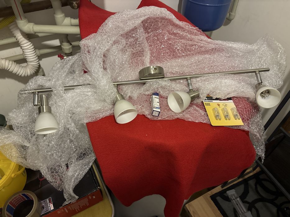 Żyrandol listwa kinkiet x 4 halogen