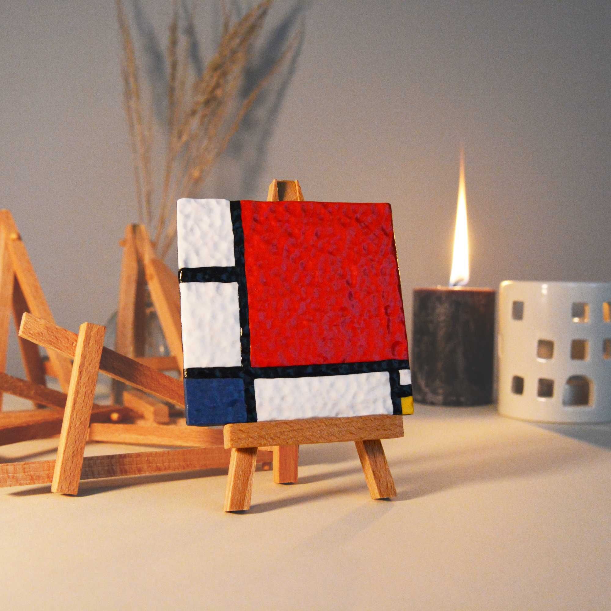 Mini reprodukcja "Kompozycji"-Piet Mondrian-Modelina-SZTALUGA GRATIS