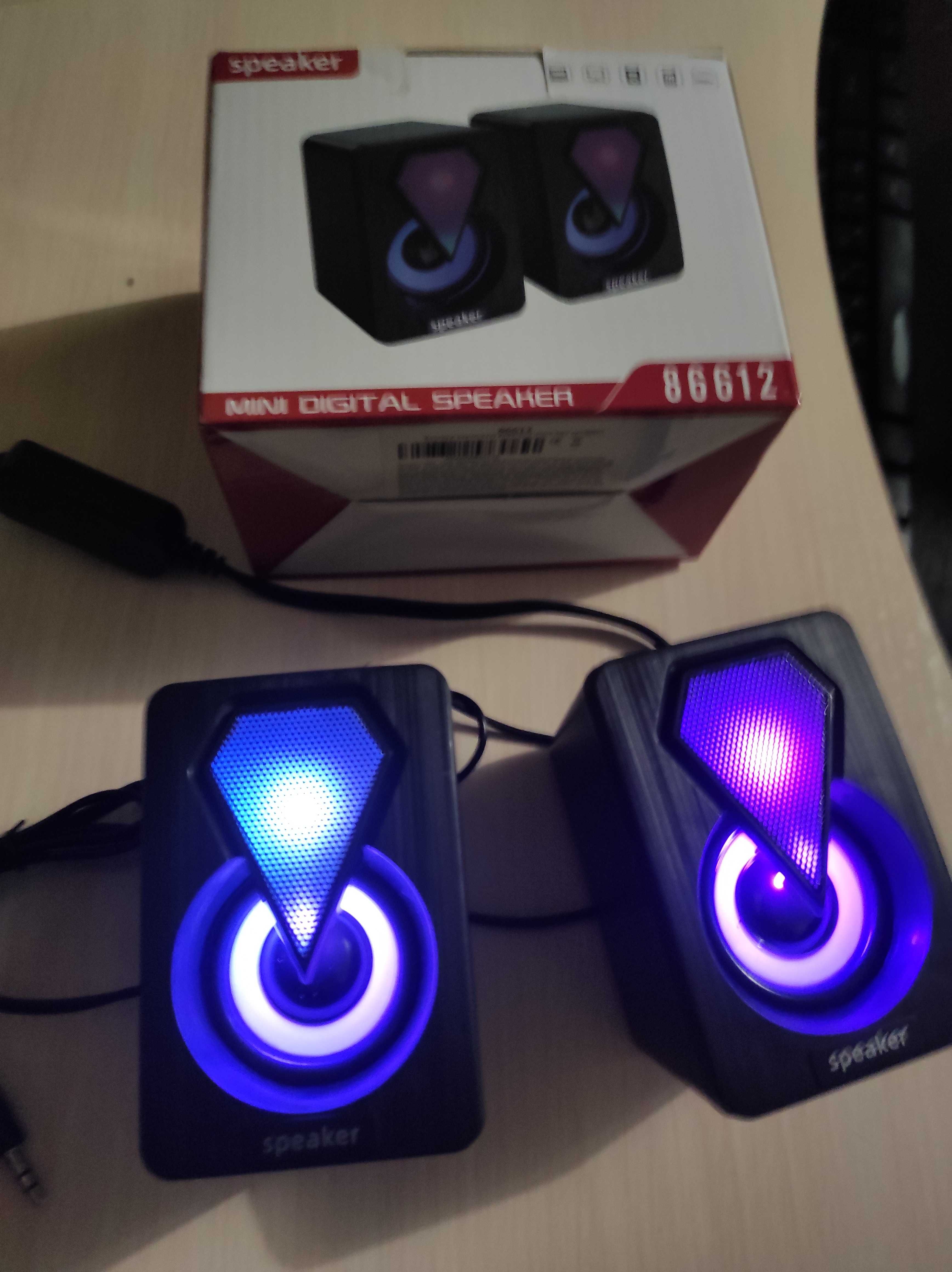 Компьютерные колонки с RGB подсветкой новые