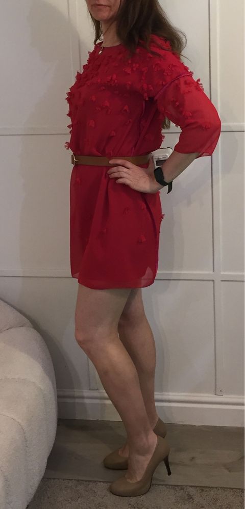 Twin-Set czerwona sukienka Simona Barbieri