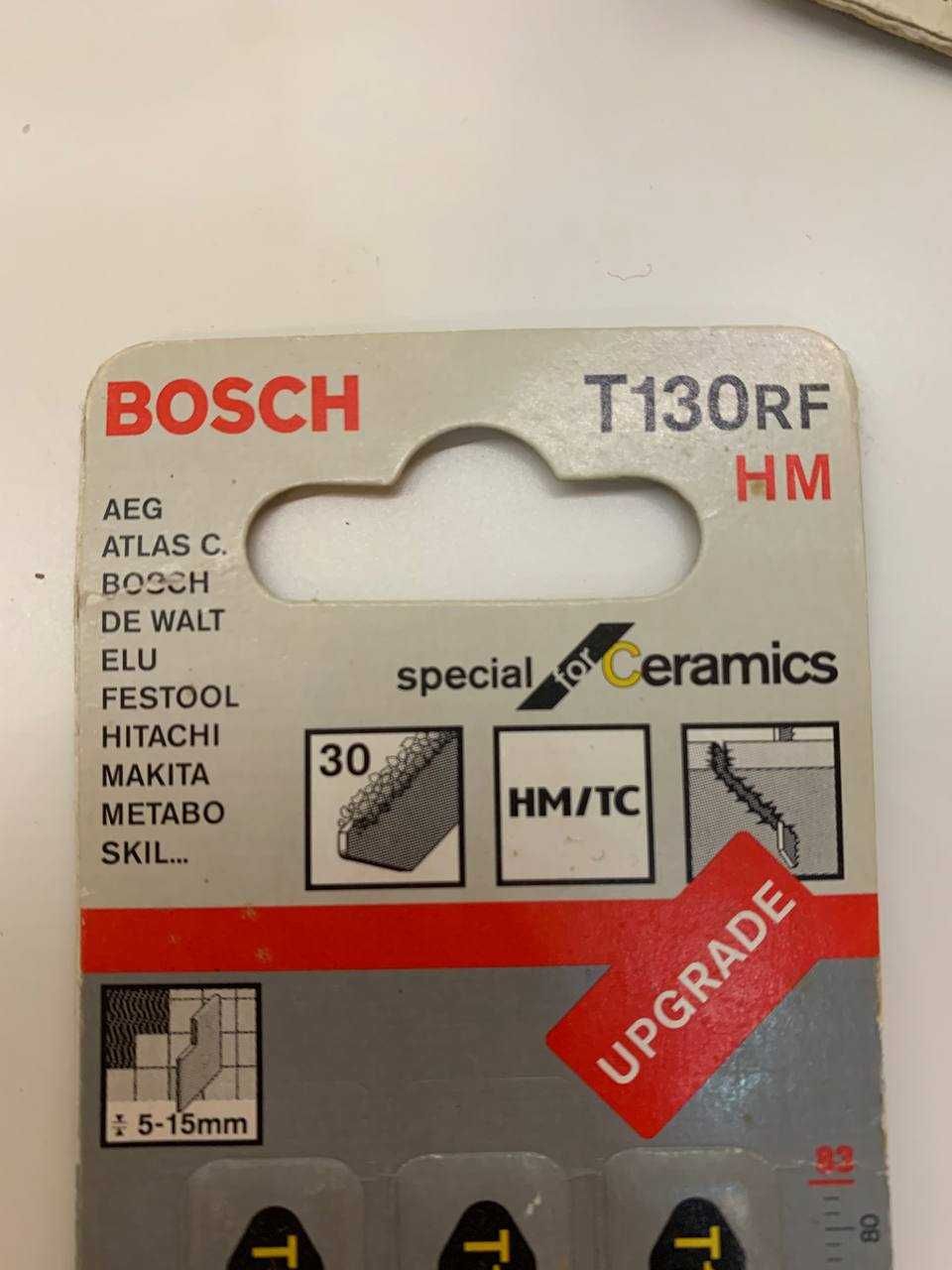 Полотна для лобзика Bosch T 130 RF для кераміки (3 штуки)