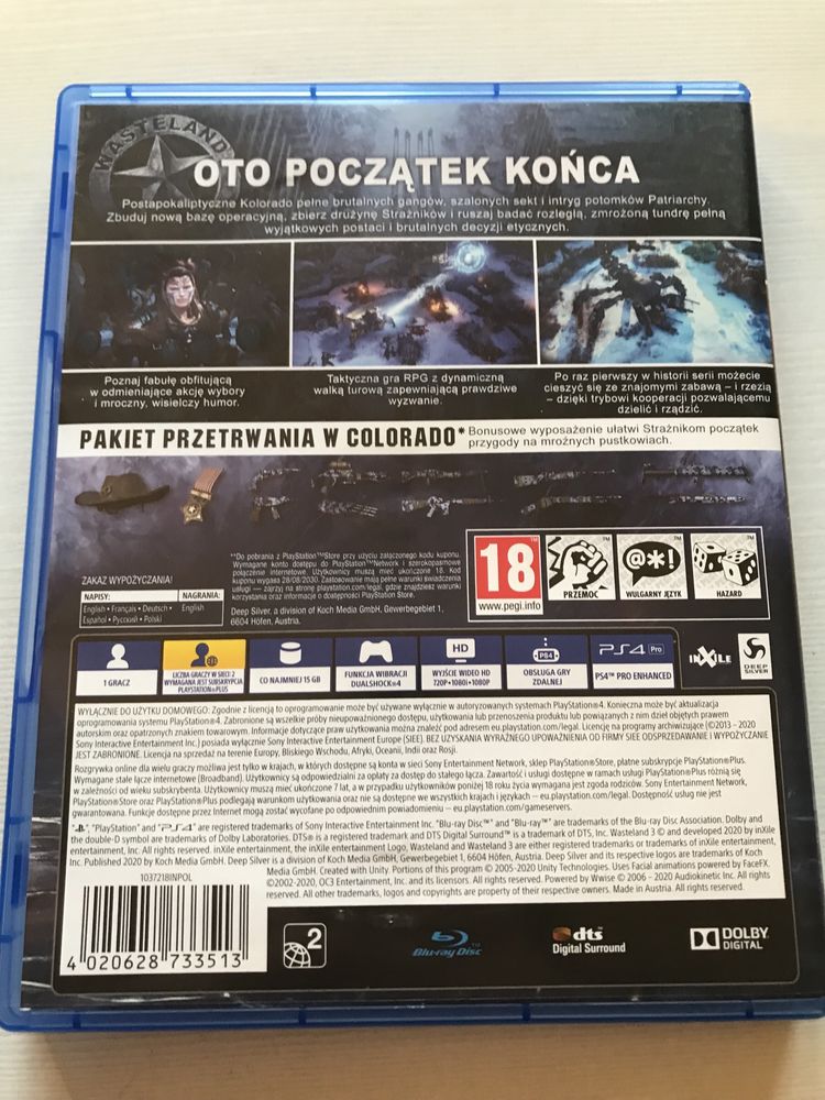 Wasteland 3 pl gra na ps4 strategia turowa strzelanka gry playstation