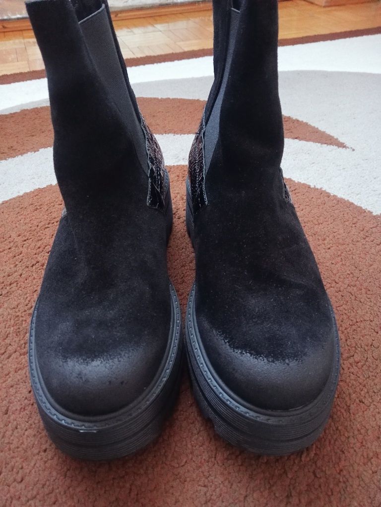 Botki zimowe czarne Lemar 39