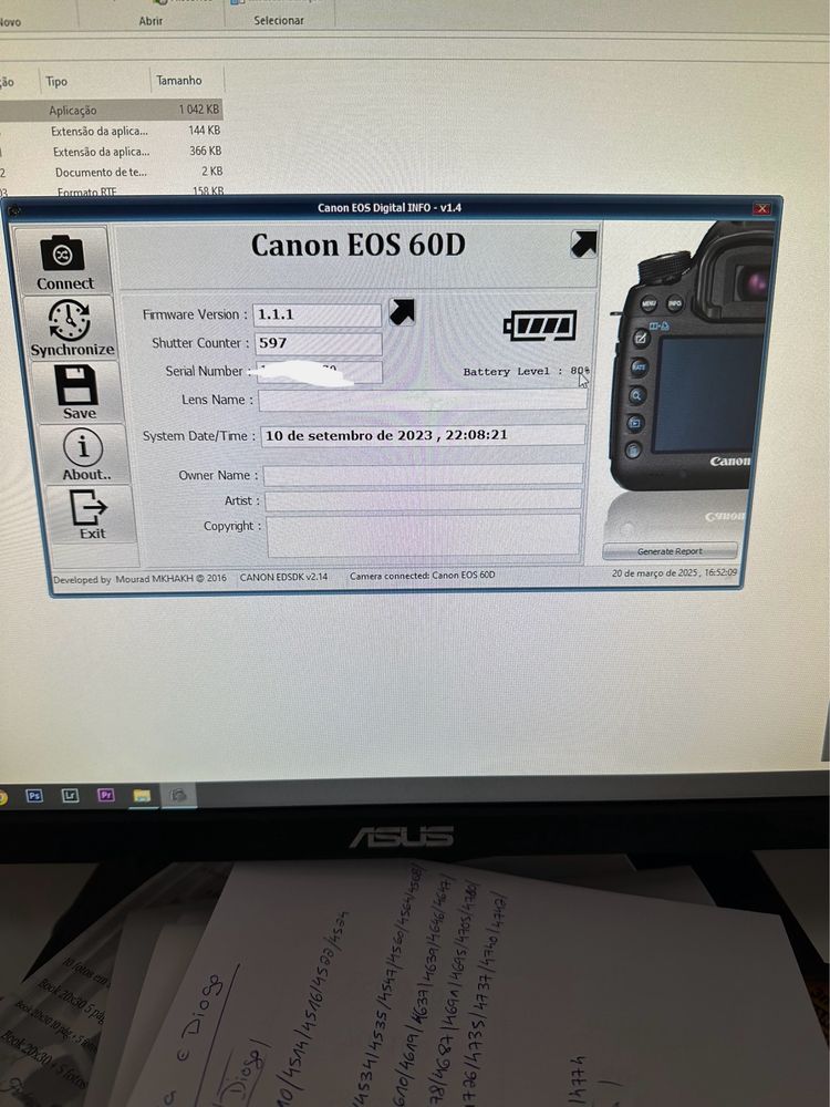 Canon eos 60d.