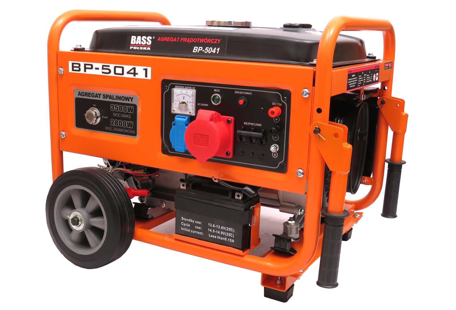 BASS POLSKA Agregat Prądotwórczy Generator Prąd 3500w 230v/400v BP5041