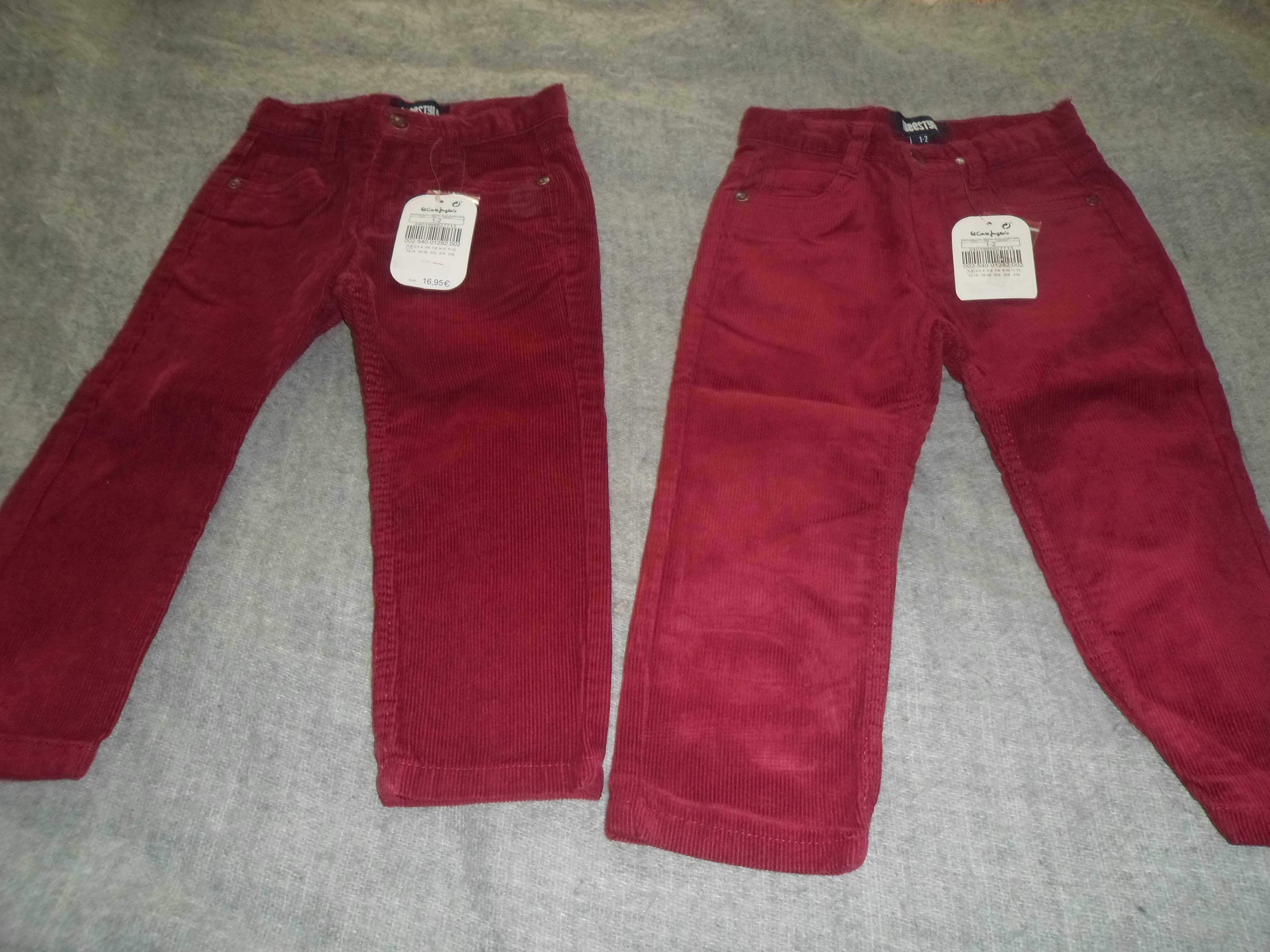 2 pares de calças novas com etiqueta para menino