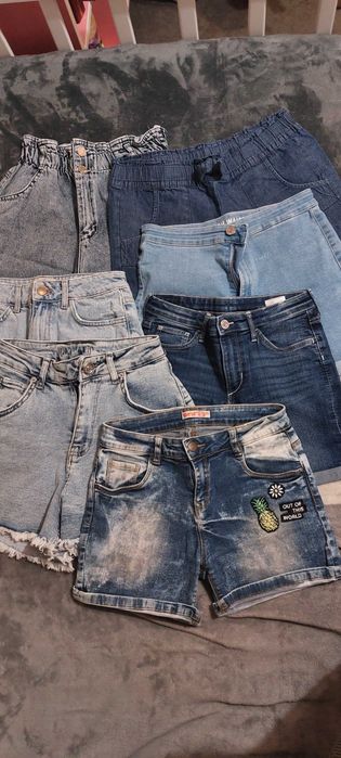 Джинсові шорти на дівчинку роз. 140-152см.