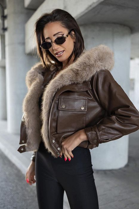 Kurtka bomberka z futerkiem