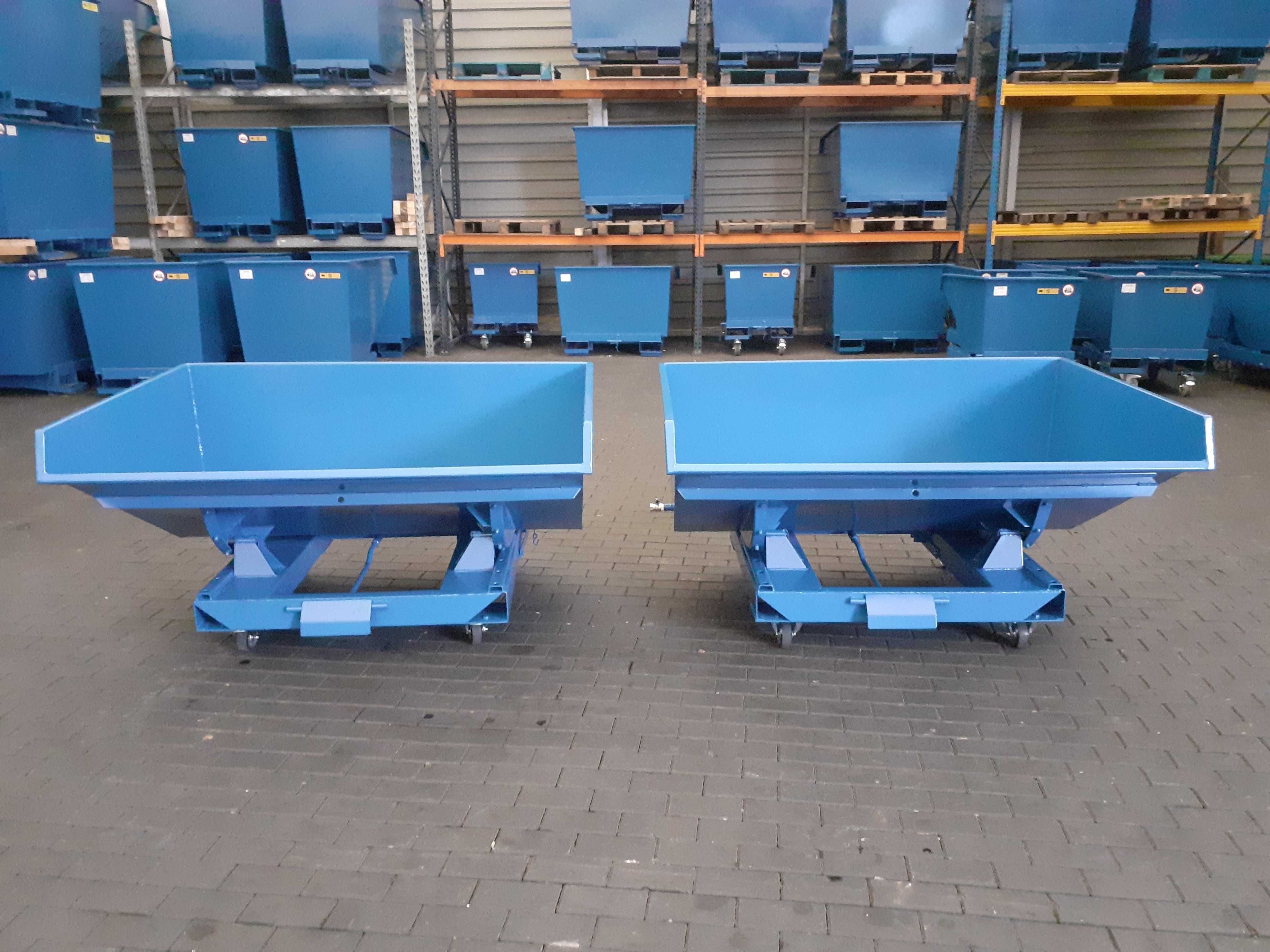 Kontener samowyładowczy do wózka widłowego 800 L - blacha 3 mm
