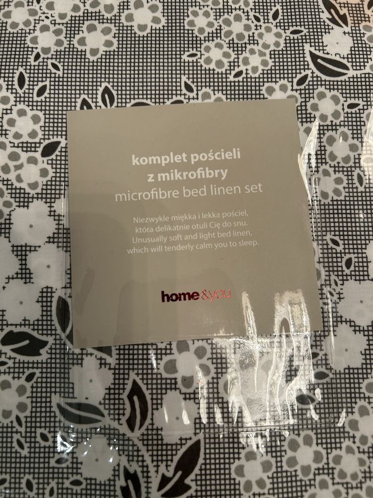 Pościel z mikrofibry biało czarna pościel