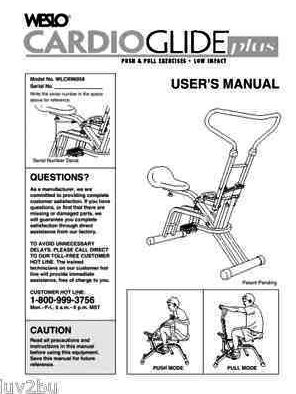 Weslo Cardio Guide Plus Exercise Machine z USA