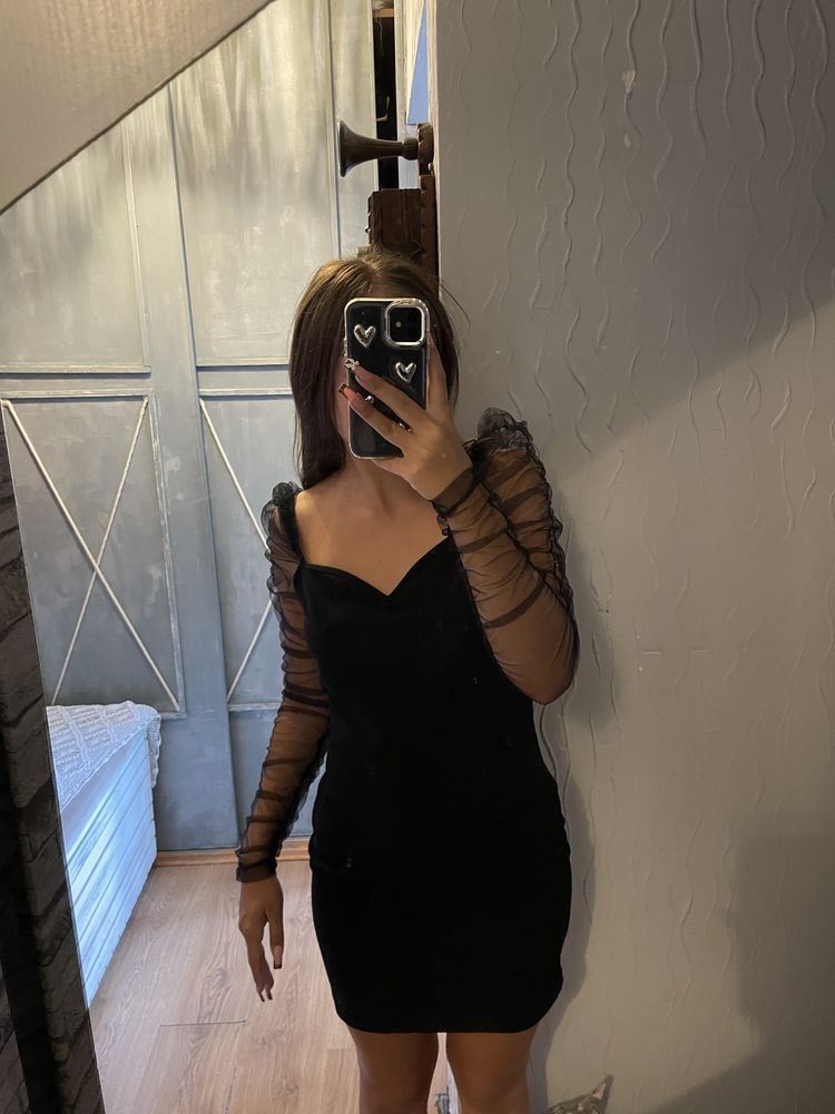Sukienka bae siateczka kontrastowana równa elegancka