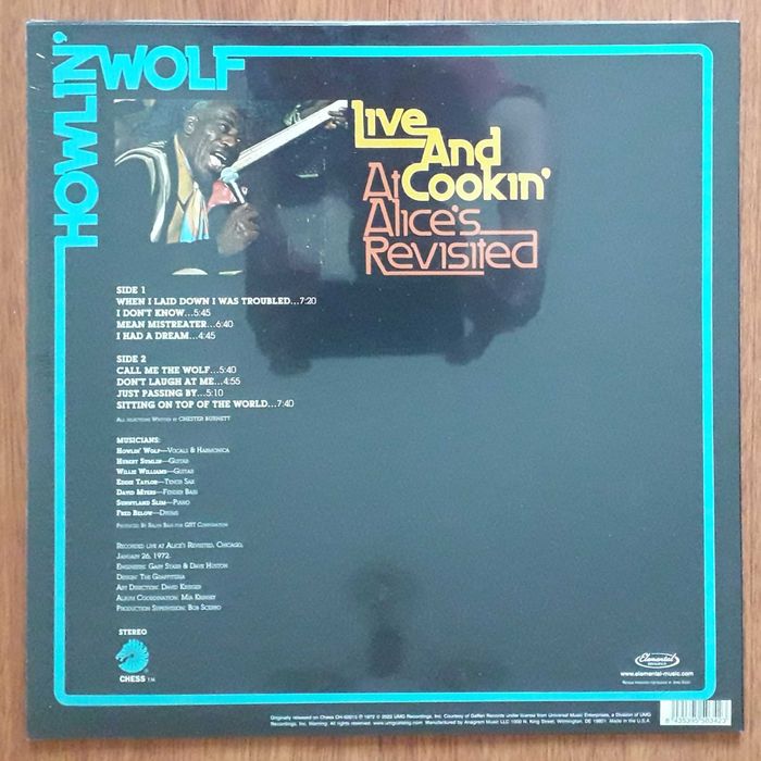 Howlin Wolf disco de vinil "Live and Cookin"