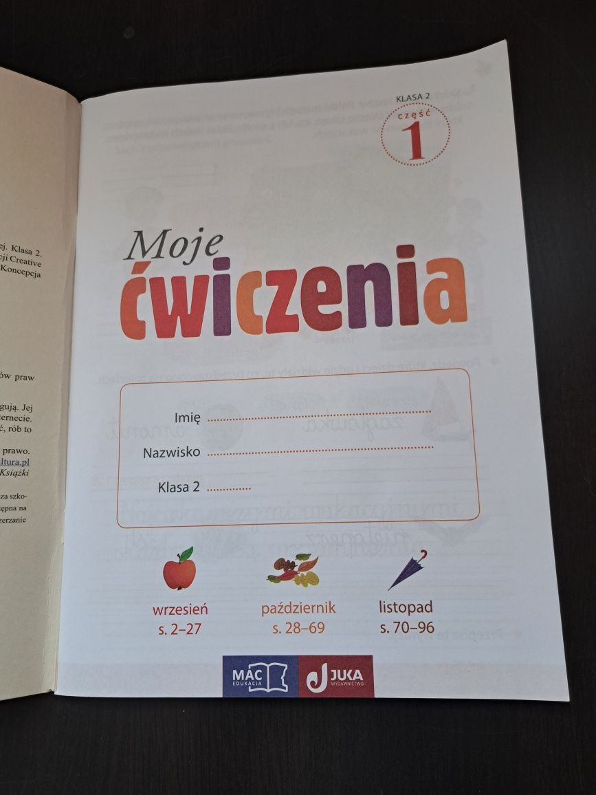 Moje ćwiczenia kl.2 cz.1 z płytą muzyczną wyd. Juka