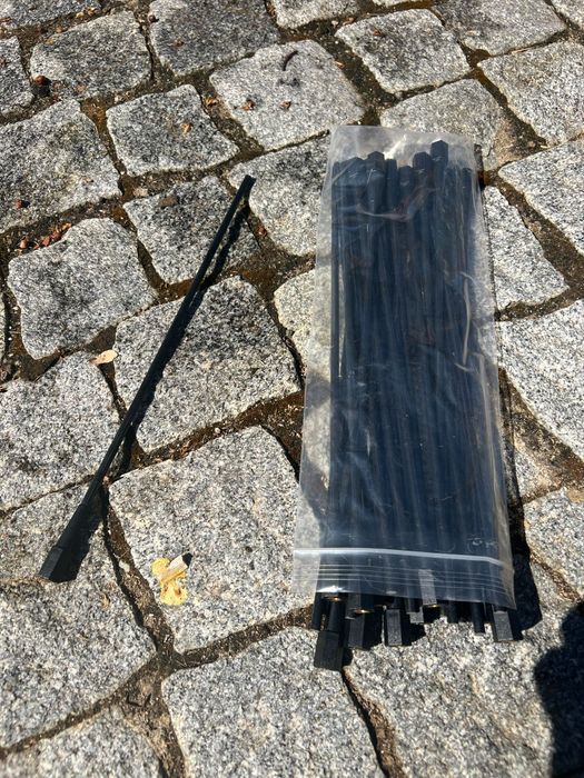 Palhetas em fibra de carbono para varejador bate palmas 24 unidades