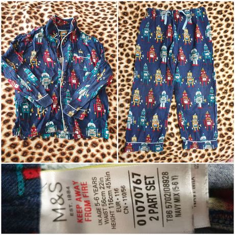 Піжама M&S піжамний домашній костюм на 5-6 років