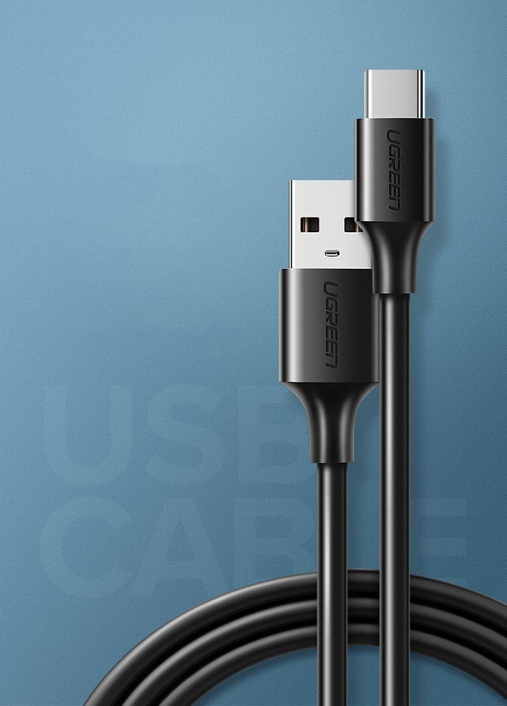 wytrzymały kabel przewód usb - usb-c 480 mbps 3a 1.5m czarny