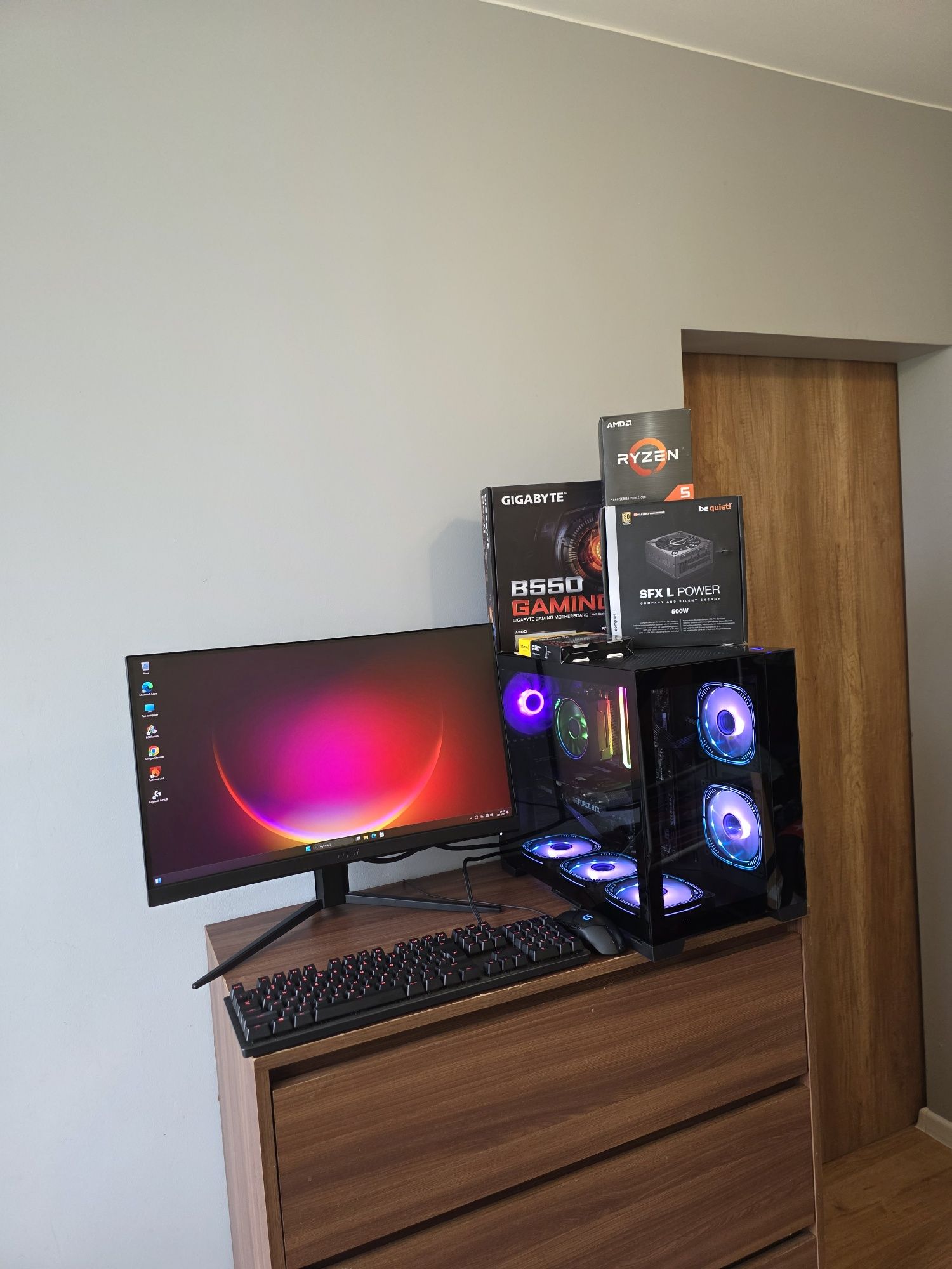 Jak NOWY zestaw do gier,RTX 3060 12gb,180hz,Ryzen 5 5600X,DDR4 32gb