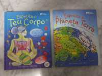 Livros "Espreita o teu corpo" e "Espreita o planeta terra"