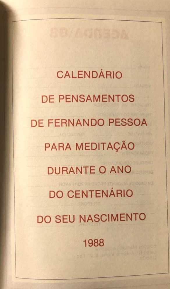 Agenda Centenário de Fernando Pessoa 1988