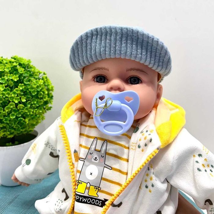 Лялька-пупс м'яконабивна з соскою та звуком укр мова 44см(M 5924 І UA)