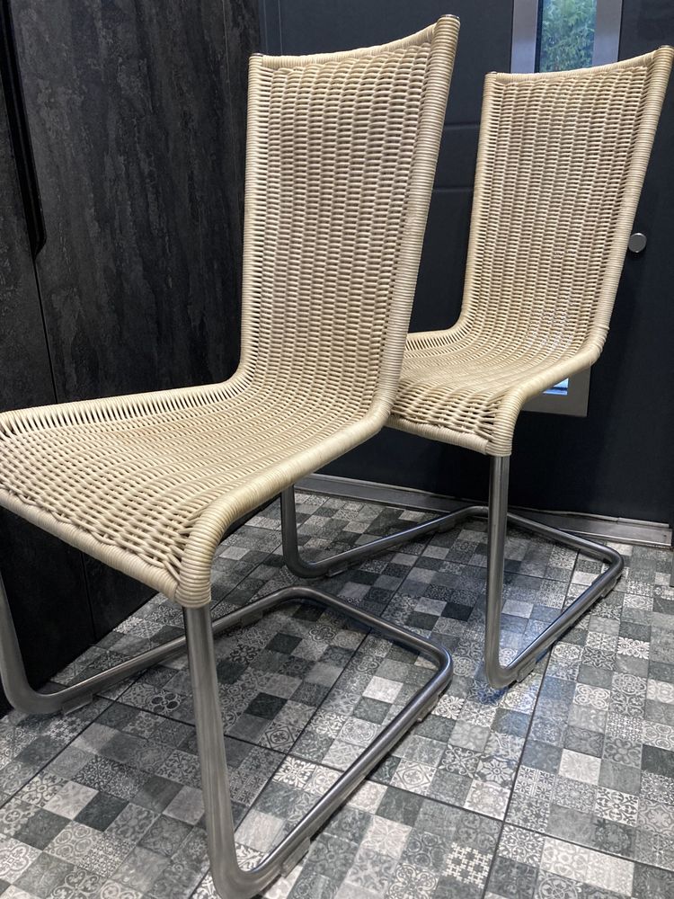 Krzesła z wikliny Teca B25 Design vintage loft